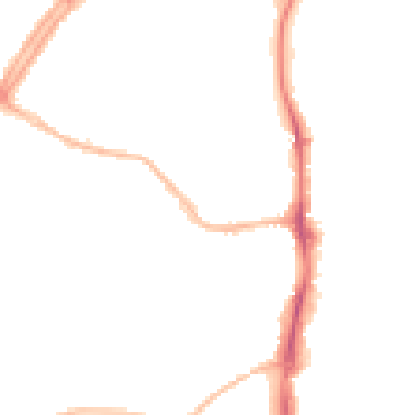 Night-time road noise heatmap for OX16 2LU