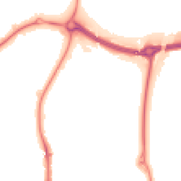 Night-time road noise heatmap for OX16 2RT