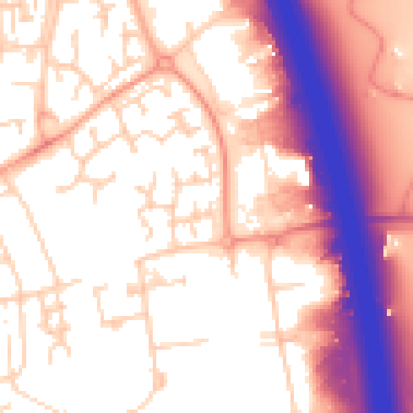 Daytime road noise heatmap for OX16 4FB