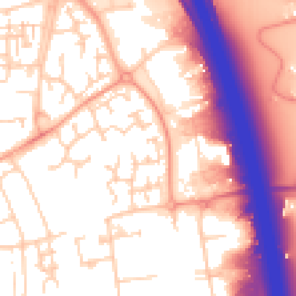 Daytime road noise heatmap for OX16 4FE