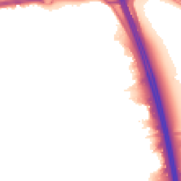 Night-time road noise heatmap for OX16 4FN