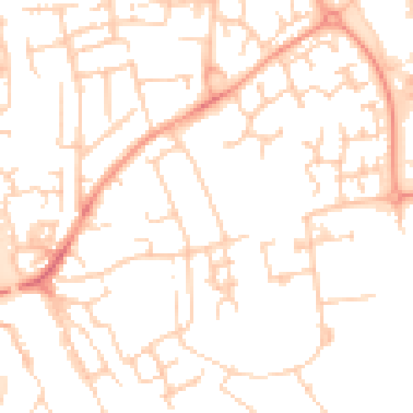 Daytime road noise heatmap for OX16 4QZ