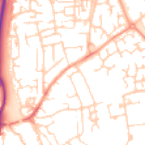 Daytime road noise heatmap for OX16 4RB