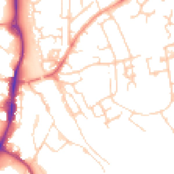 Daytime road noise heatmap for OX16 4RT