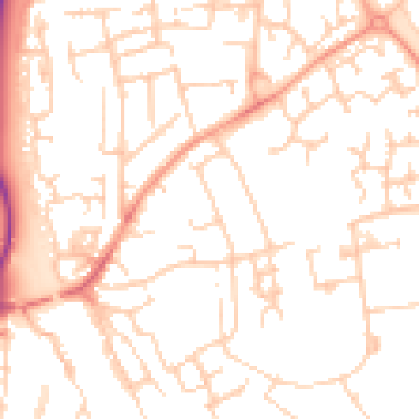 Daytime road noise heatmap for OX16 4SR