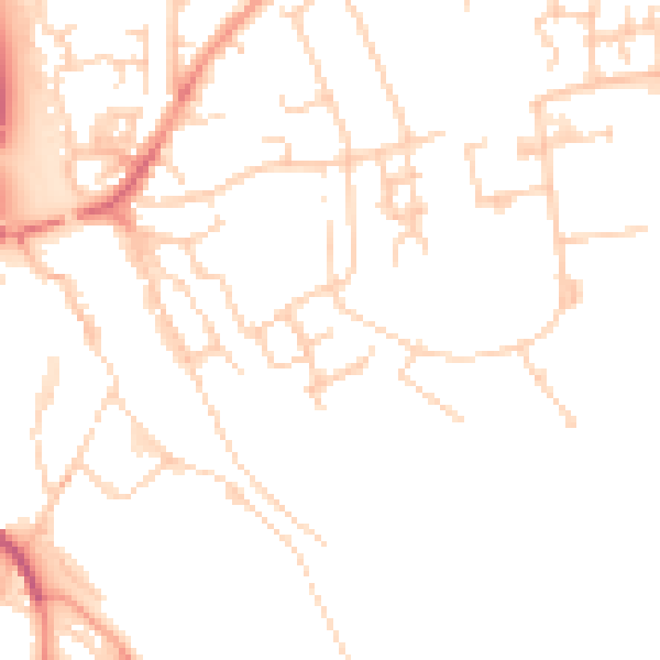 Daytime road noise heatmap for OX16 4TF