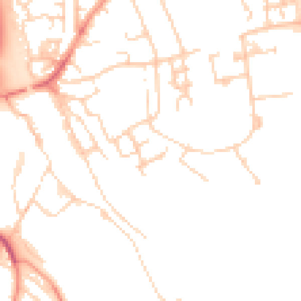 Daytime road noise heatmap for OX16 4TG