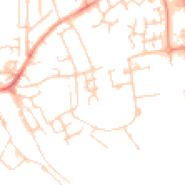 Daytime road noise heatmap for OX16 4XP
