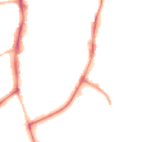 Night-time road noise heatmap for OX16 5BD