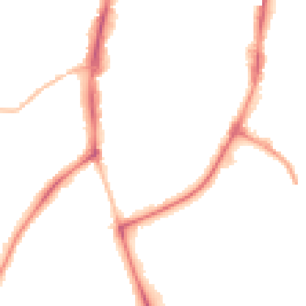 Night-time road noise heatmap for OX16 5BE
