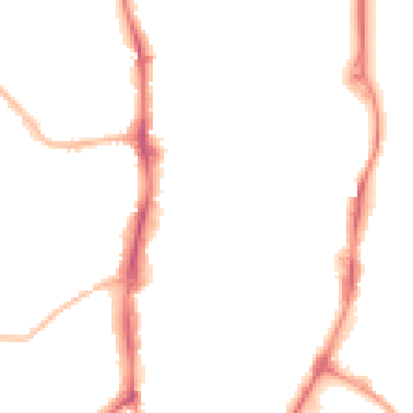 Night-time road noise heatmap for OX16 5BS