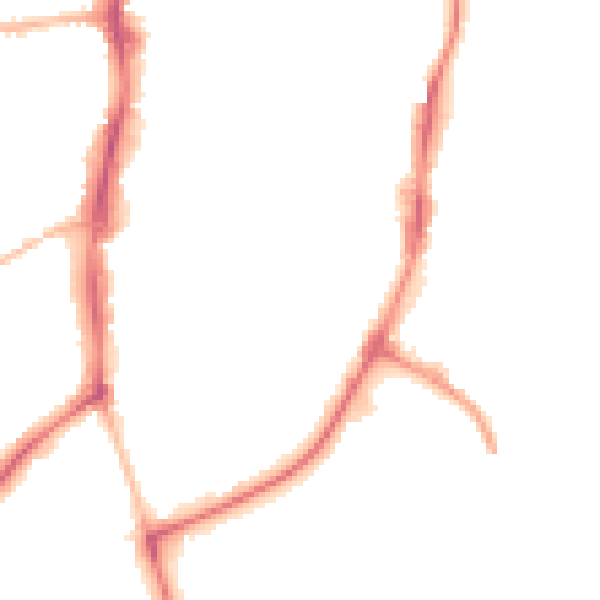 Night-time road noise heatmap for OX16 5DJ