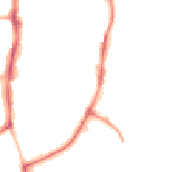 Night-time road noise heatmap for OX16 5DU