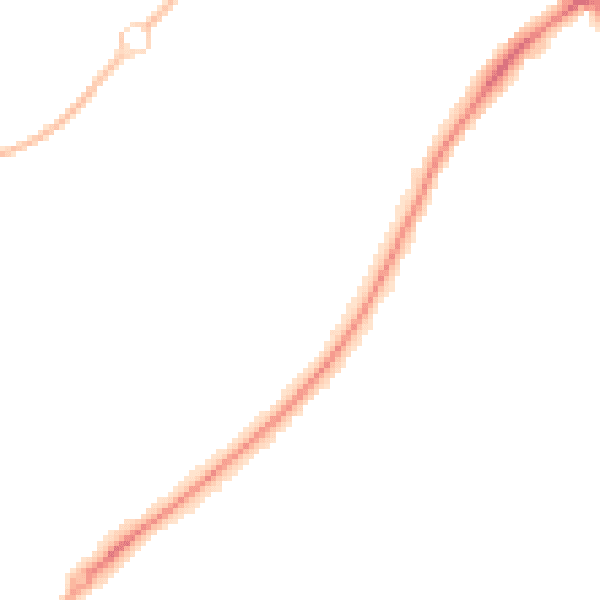 Night-time road noise heatmap for OX16 9NA