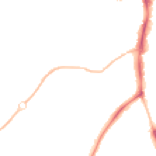 Night-time road noise heatmap for OX16 9QD