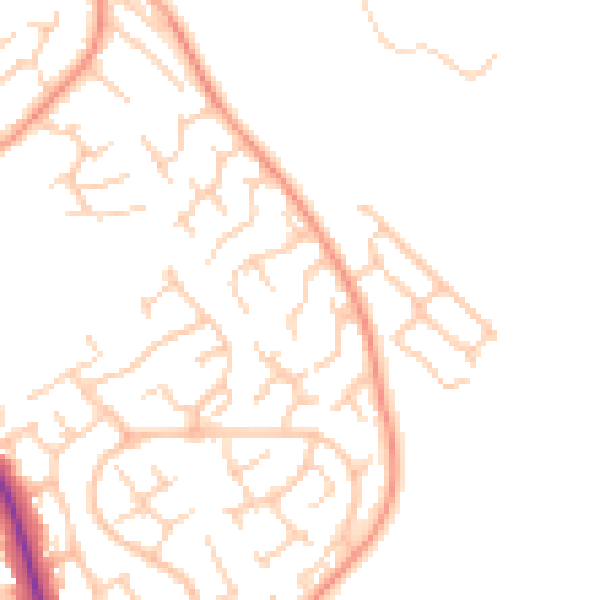 Daytime road noise heatmap for OX16 9SZ