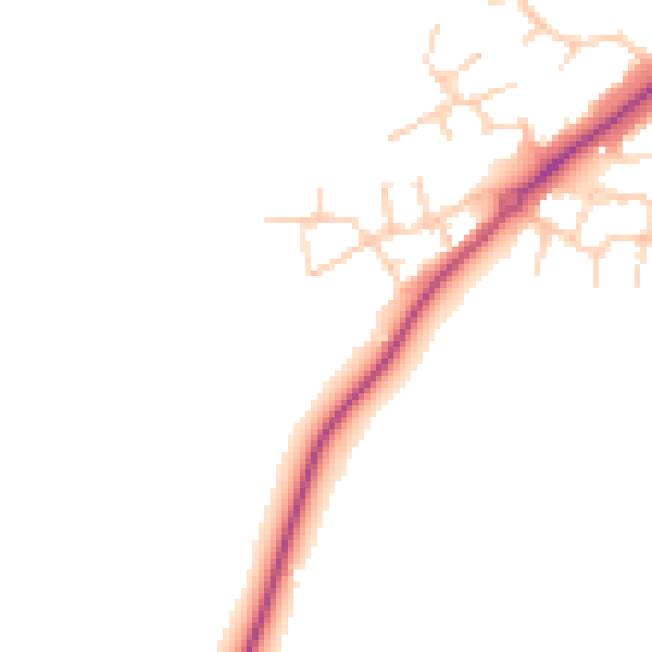 Daytime road noise heatmap for OX16 9ZD