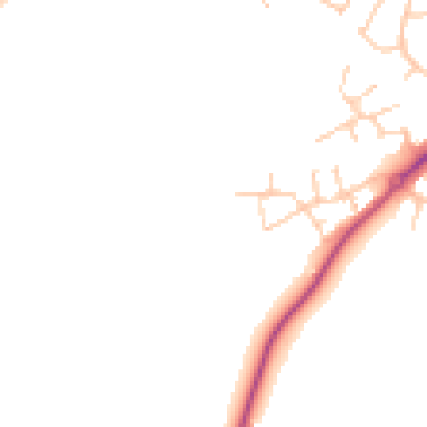 Daytime road noise heatmap for OX16 9ZH
