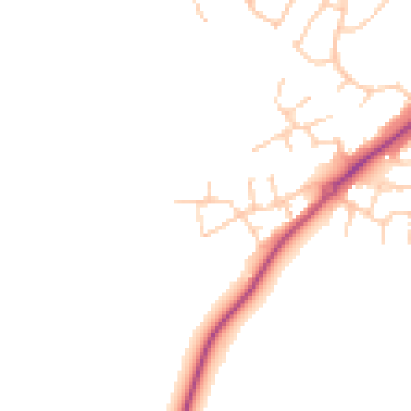 Daytime road noise heatmap for OX16 9ZL