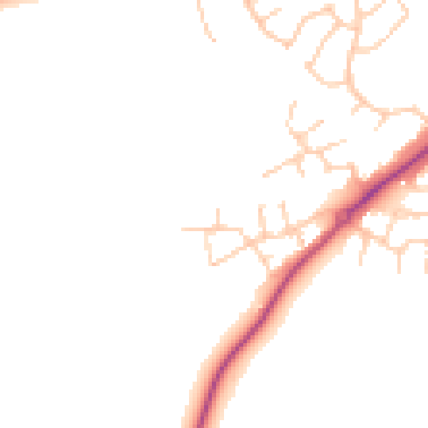Daytime road noise heatmap for OX16 9ZN