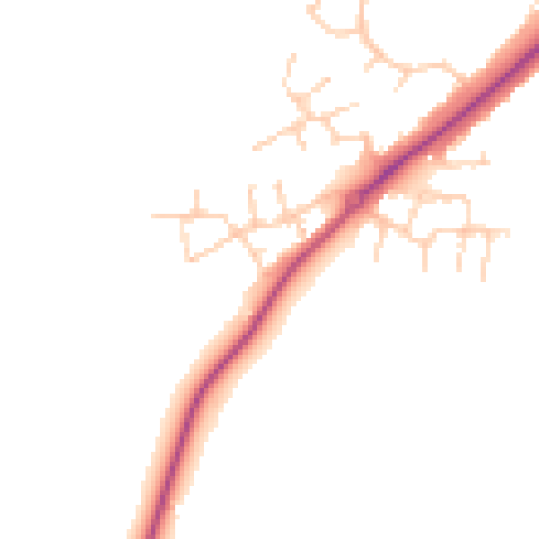 Daytime road noise heatmap for OX16 9ZW