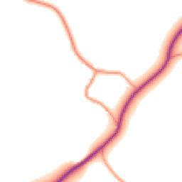 Daytime road noise heatmap for OX17 1AB