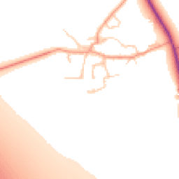 Daytime road noise heatmap for OX17 1AW