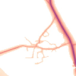Daytime road noise heatmap for OX17 1AY