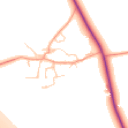 Daytime road noise heatmap for OX17 1BD