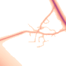 Daytime road noise heatmap for OX17 1BN