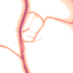 Daytime road noise heatmap for OX17 1BX