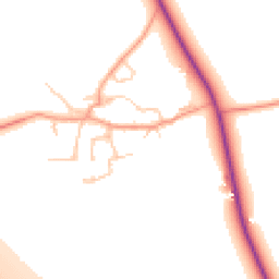 Daytime road noise heatmap for OX17 1DP