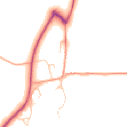 Daytime road noise heatmap for OX17 1LE