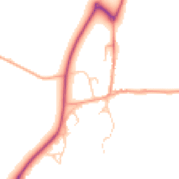 Daytime road noise heatmap for OX17 1LQ