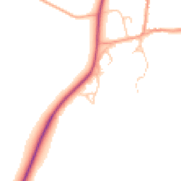 Daytime road noise heatmap for OX17 1LU