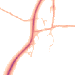 Daytime road noise heatmap for OX17 1LX