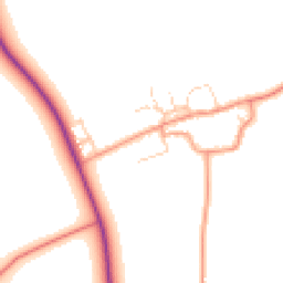 Daytime road noise heatmap for OX17 1QU