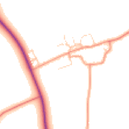Daytime road noise heatmap for OX17 1QX