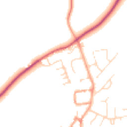 Daytime road noise heatmap for OX17 2GB