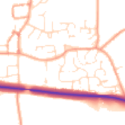 Daytime road noise heatmap for OX17 2LE