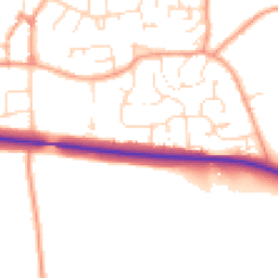 Daytime road noise heatmap for OX17 2LQ