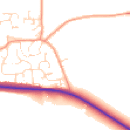 Daytime road noise heatmap for OX17 2PT
