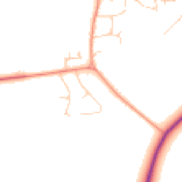 Daytime road noise heatmap for OX17 3EZ