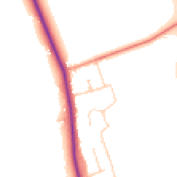 Daytime road noise heatmap for OX17 3JD