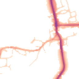 Daytime road noise heatmap for OX17 3LY