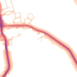 Daytime road noise heatmap for OX17 3NW