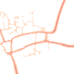 Daytime road noise heatmap for OX17 3PX