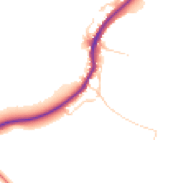 Daytime road noise heatmap for OX20 1AQ