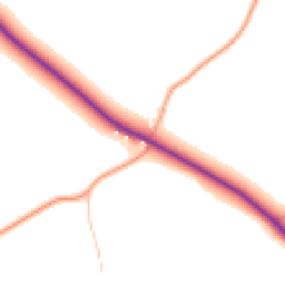 Daytime road noise heatmap for OX20 1BE