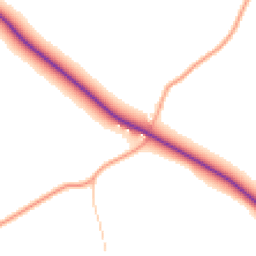 Daytime road noise heatmap for OX20 1BG